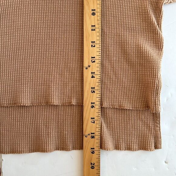 Artizia TNA Waffle Knit Women’s Small Cropped‎ Turtleneck Longsleeve Cozy Camel - Picture 13 of 13